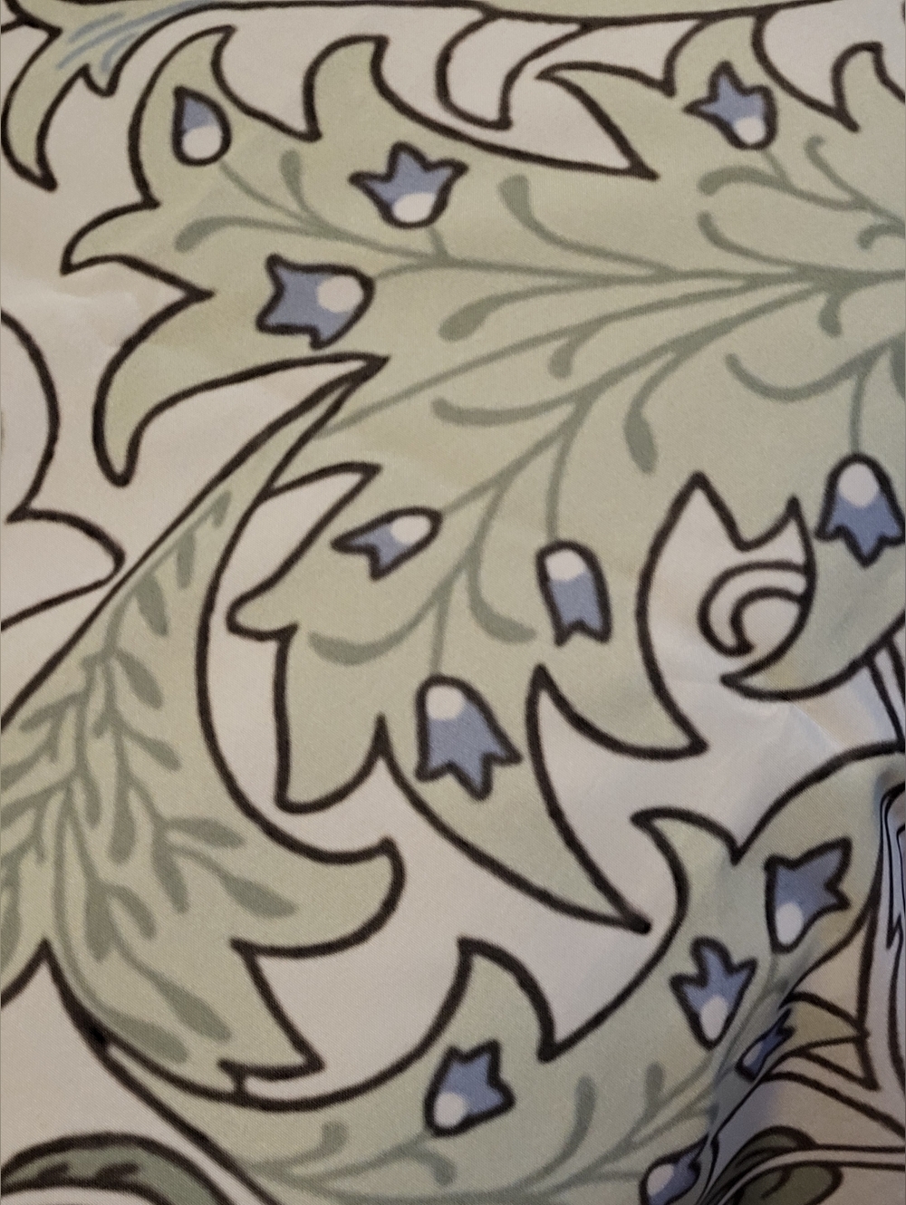 Croscill Floral Sage Green Pink Shower Curtain With White Metal Hooks NWOT - Picture 6 of 14
